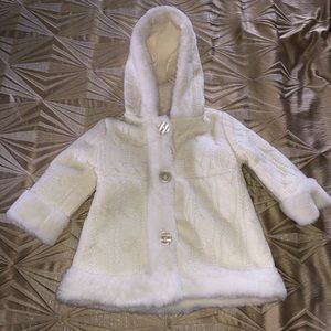 Baby Girl Faux Fur Lined Coat